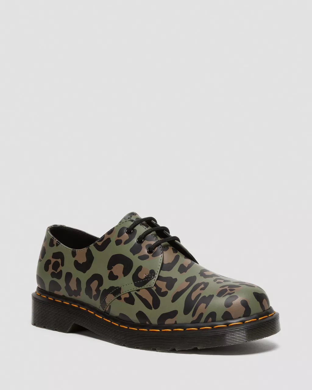DR MARTENS 1461 Distorted Leopard Print Shoes