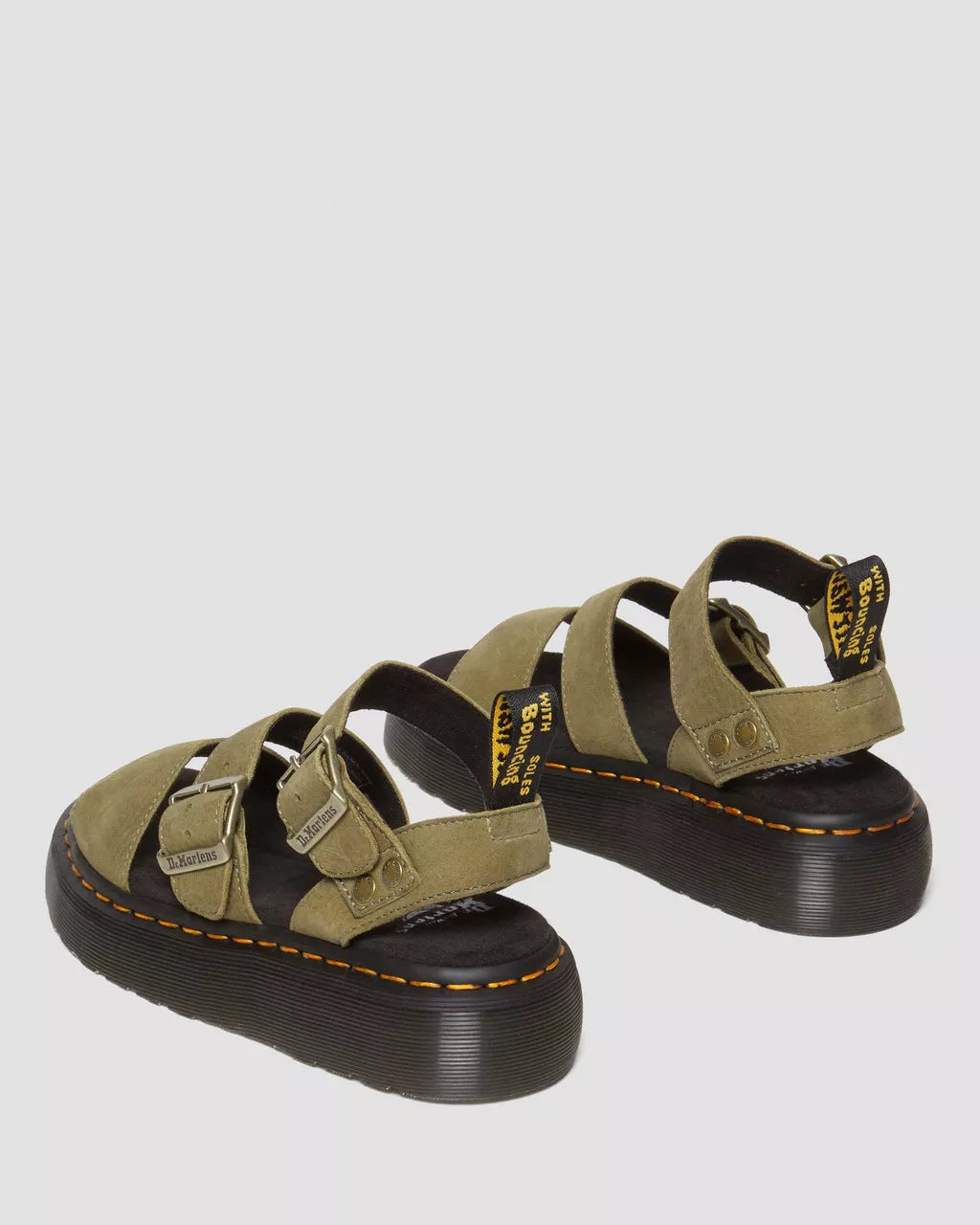 Gryphon Tumbled Nubuck Leather Platform Sandals