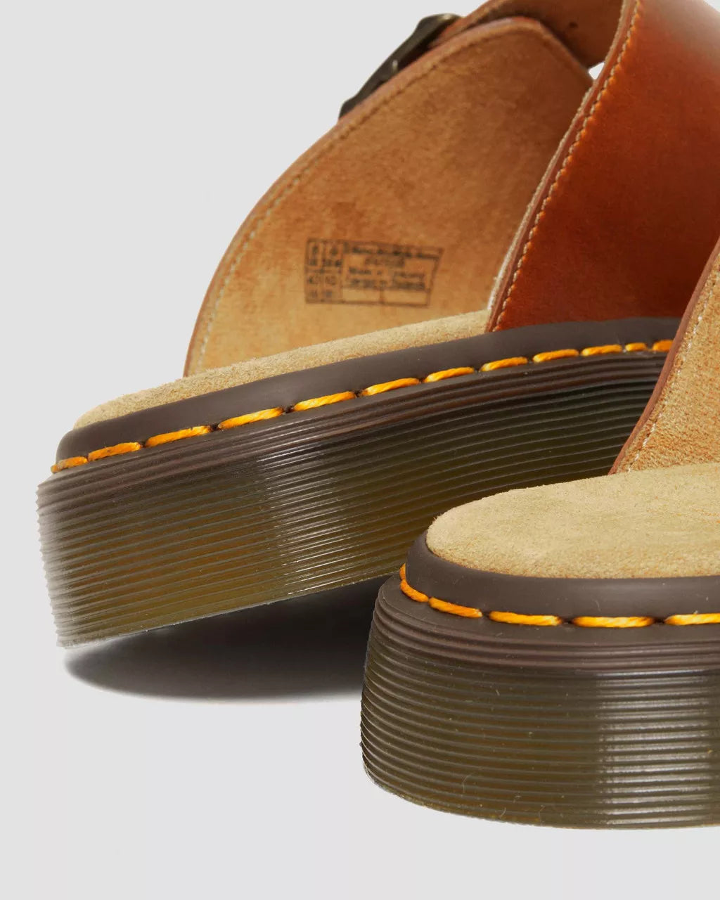 Josef Leather Buckle Slide Sandals