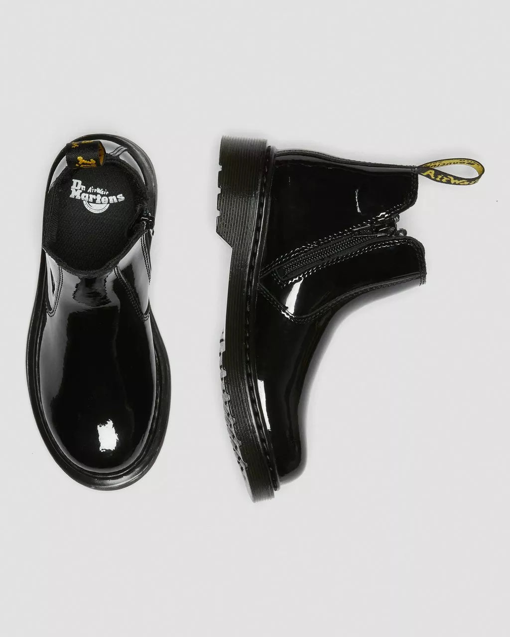DR MARTENS 2976 JUNIOR PATENT LEATHER CHELSEA BOOTS