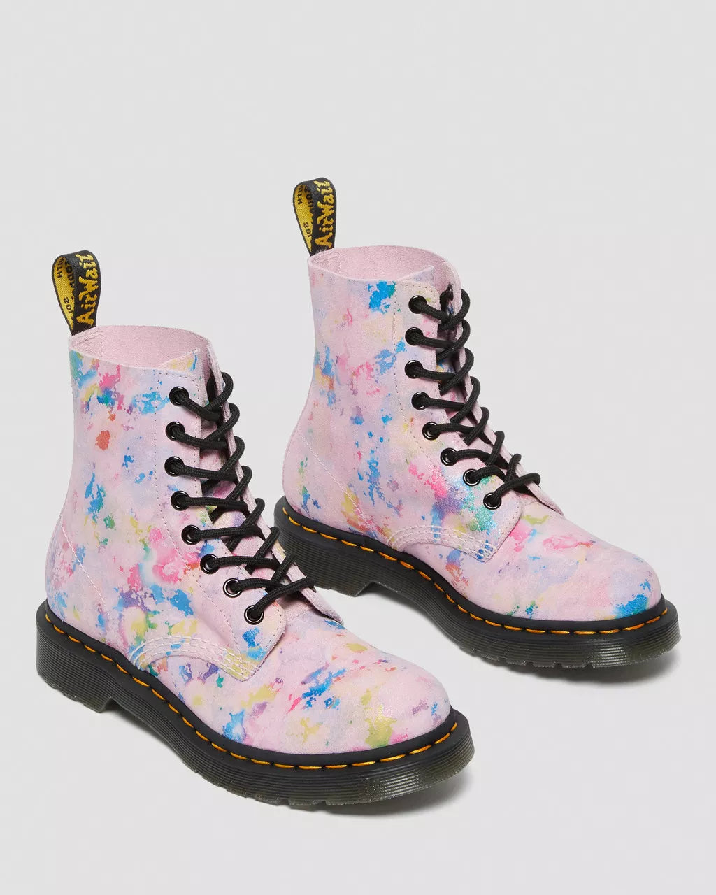 DR MARTENS 1460 Pascal Rainbow Suede Lace Up Boots