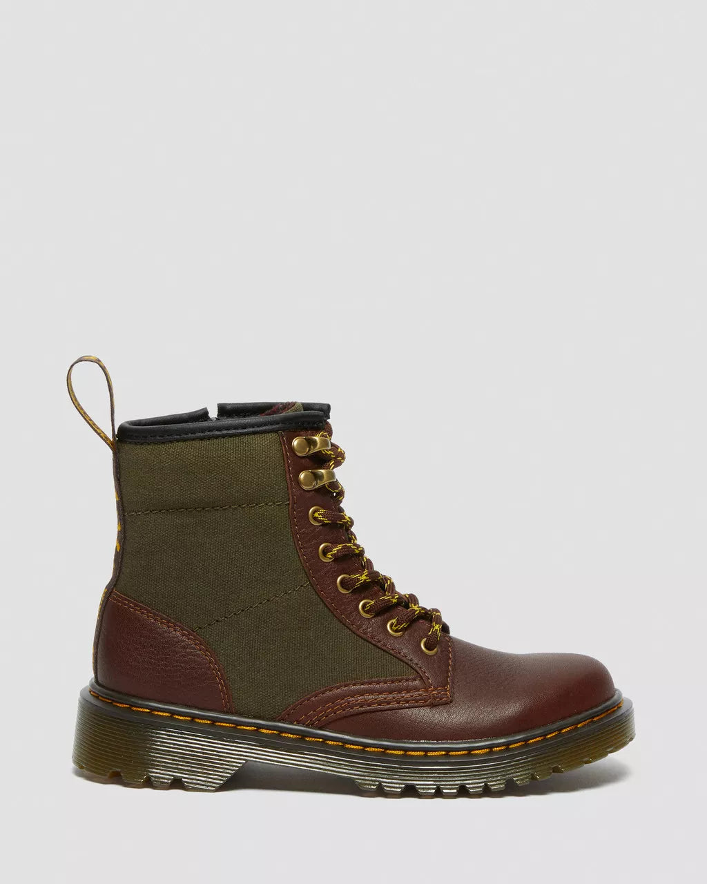 Junior 1460 Panel Canvas &amp; Leather Boots
