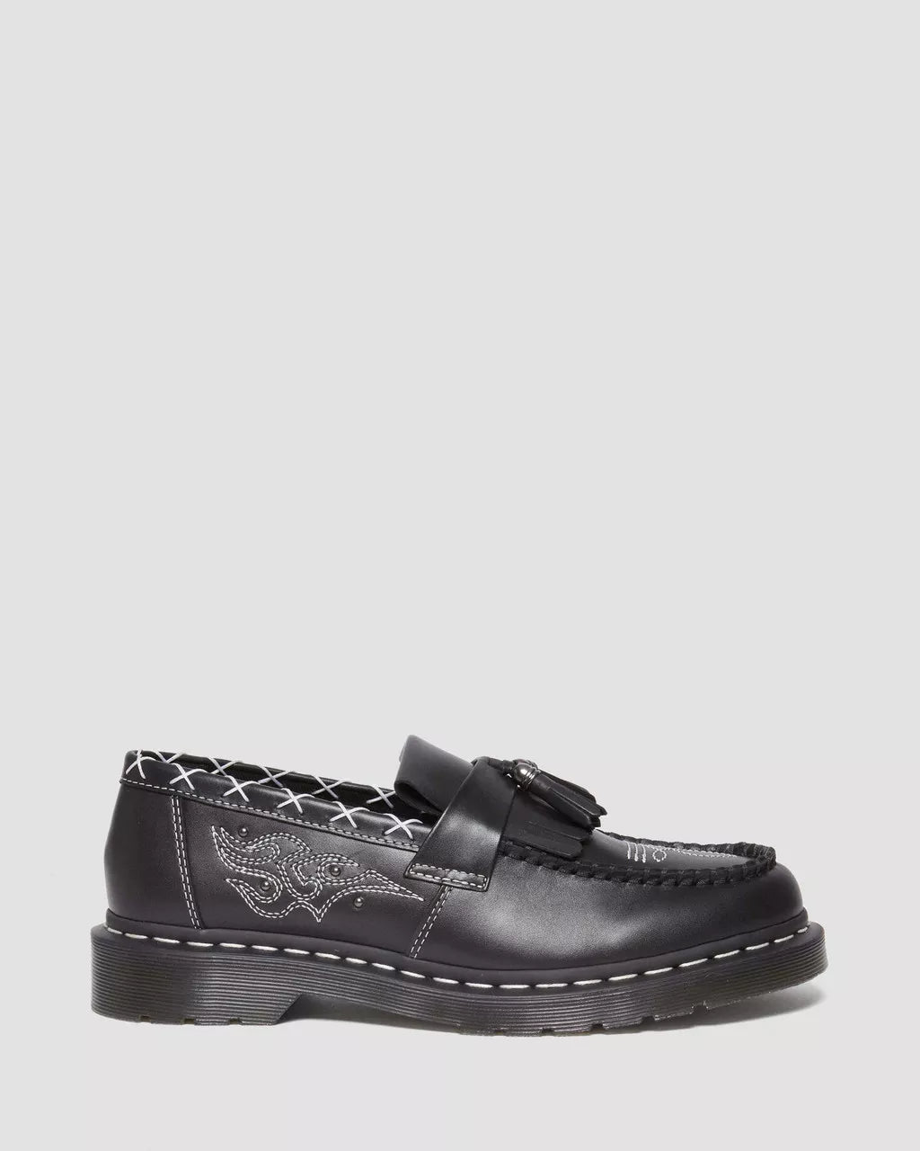 DR MARTENS Adrian Contrast Stitch Leather Tassel Loafers