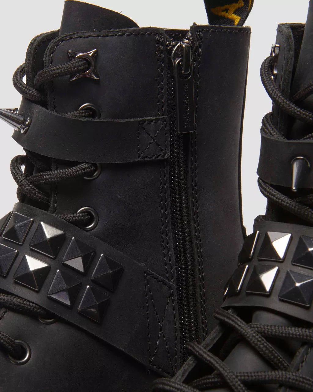 Jadon Spike Leather Platform Boots