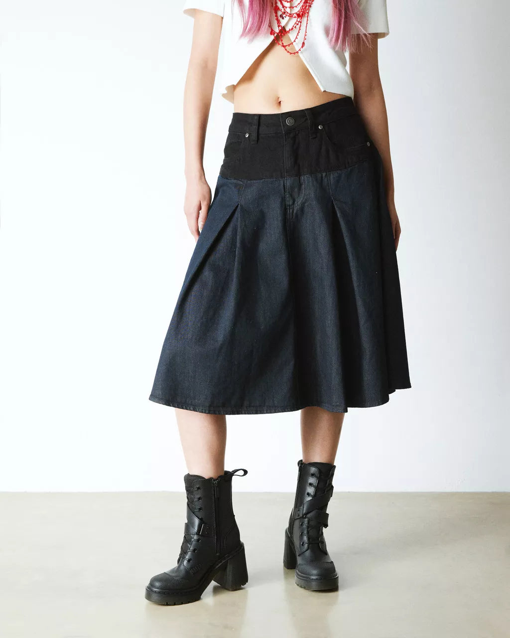Chesney Tech Strap Eight Eye Heeled Boots