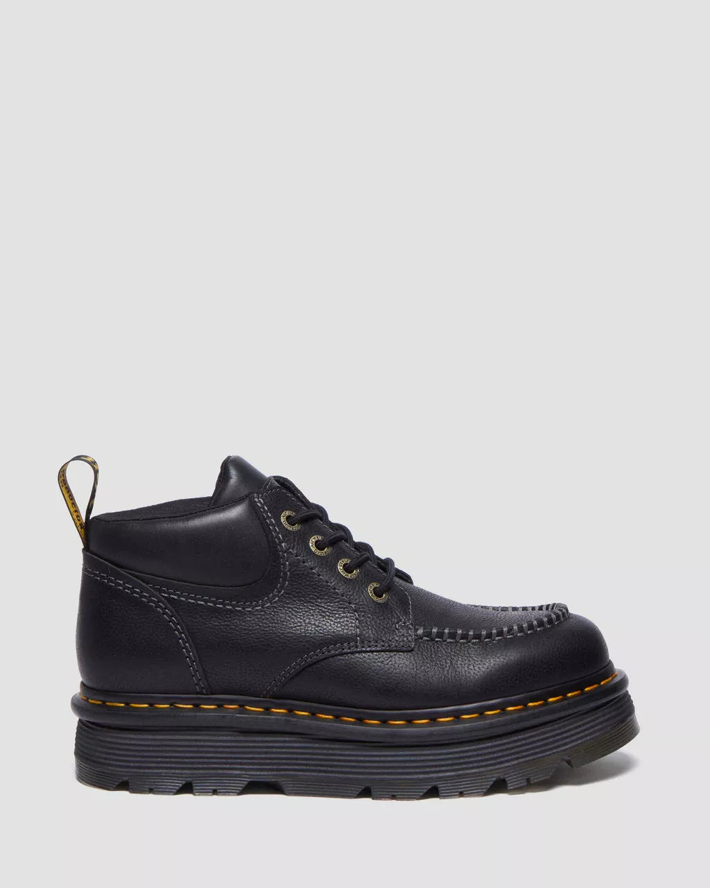 Zebzag Leather Casual 4-Eye Lace-Up Boots