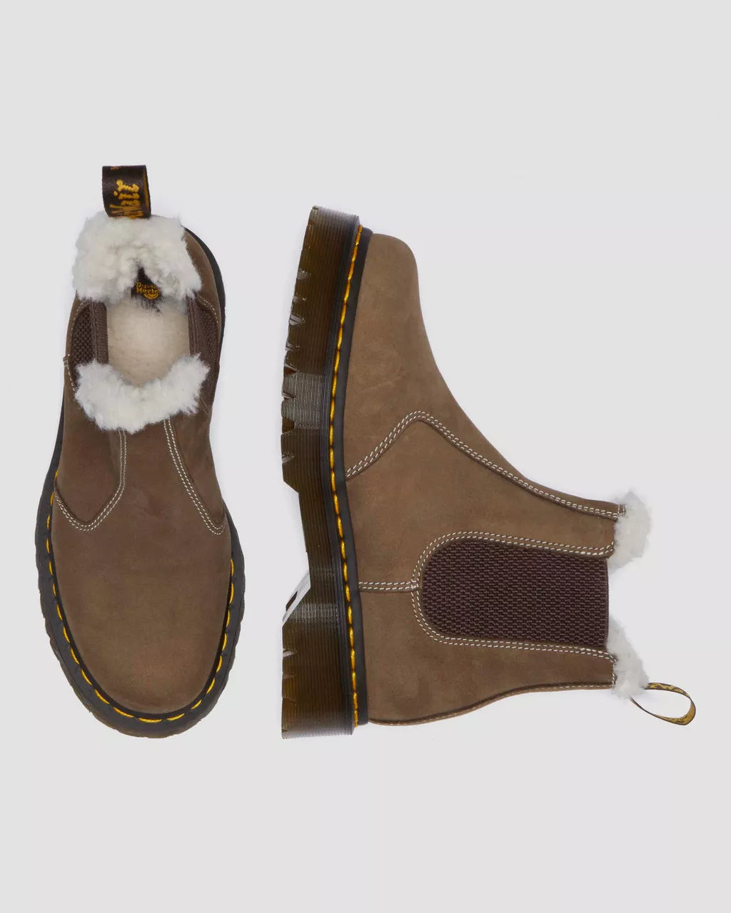 2976 Bex Faux Fur-Lined Platform Chelsea Boots