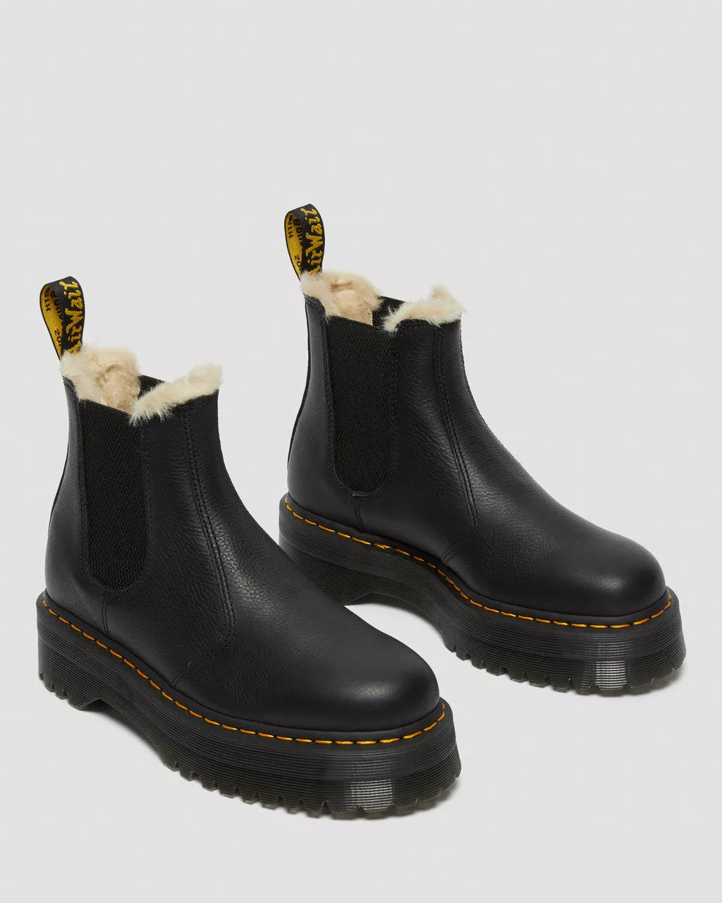 2976 Quad Fur Lined Platform Chelsea Boots