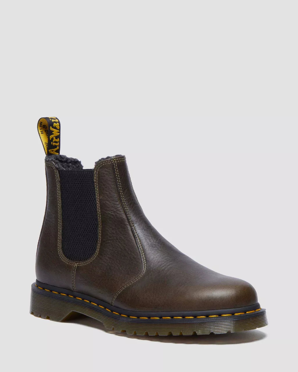 2976 Faux Fur Lined Grizzly Leather Chelsea Boots