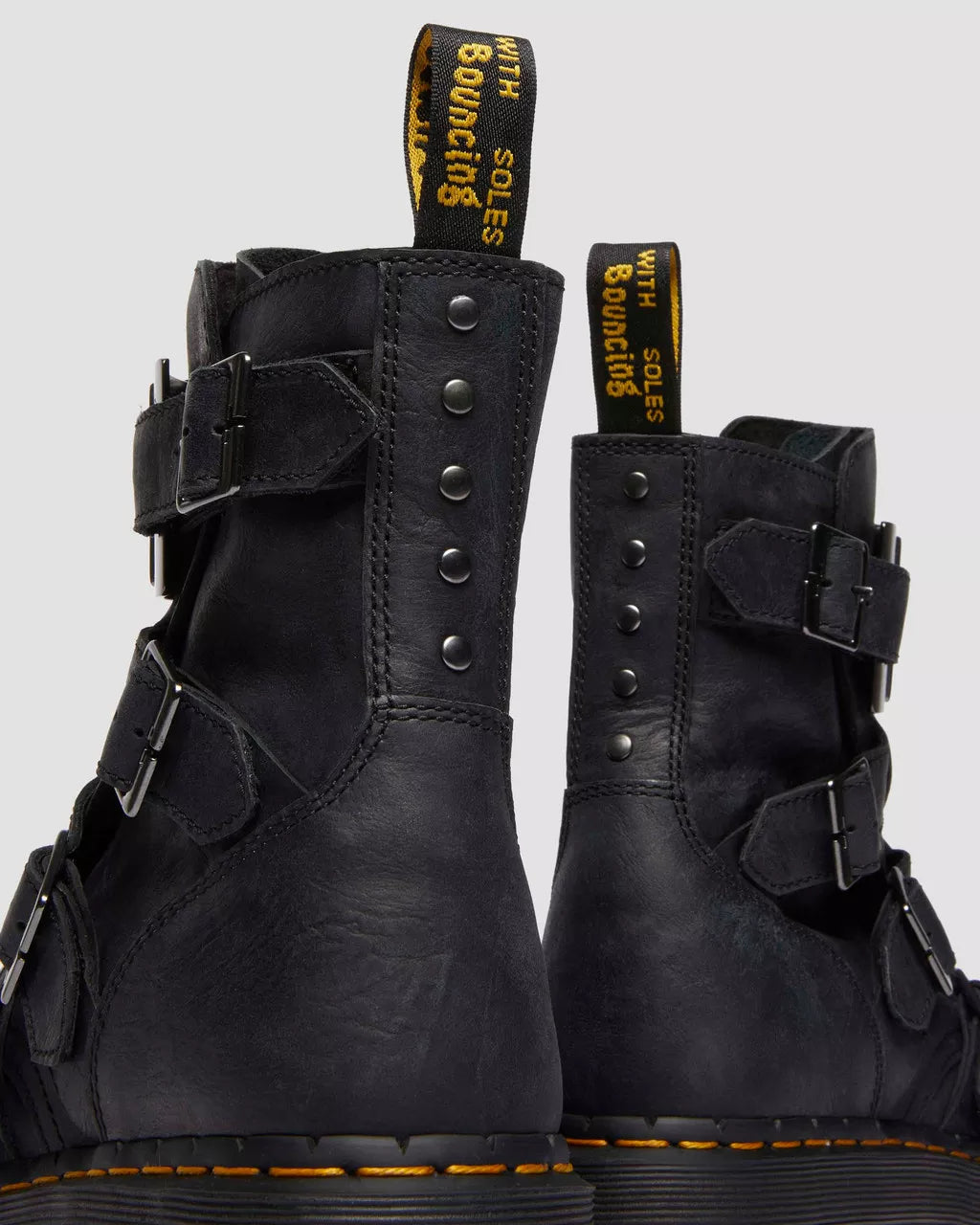 Jadon Hinge Buckle Leather Platform Boots
