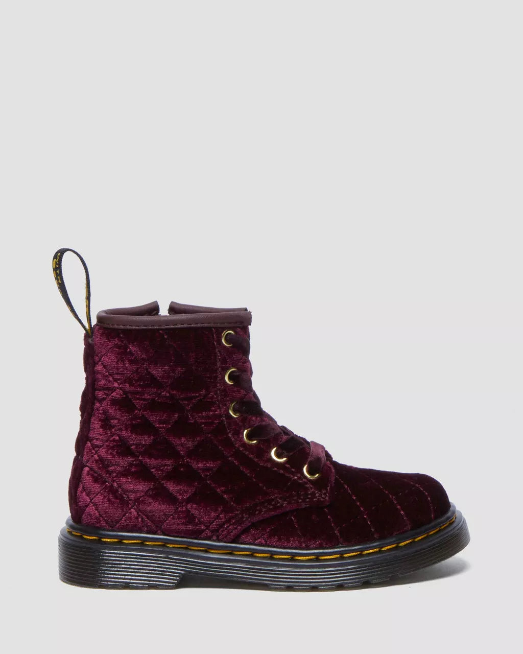 DR MARTENS Toddler 1460 Velvet Lace Up Boots