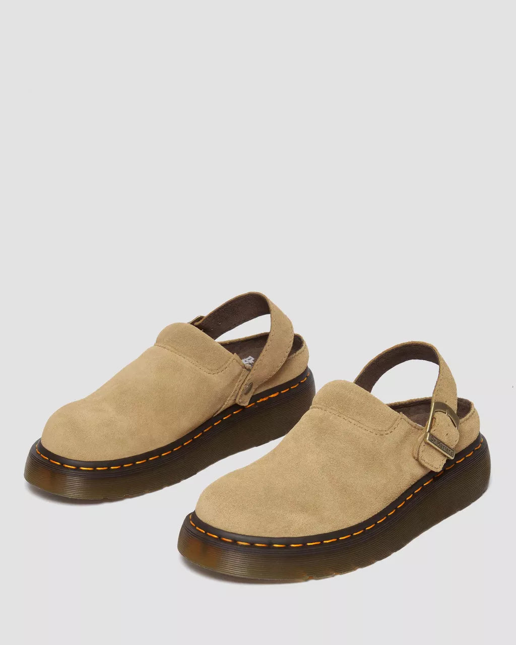 DR MARTENS Laketen Bronx Suede Platform Mules