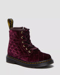 DR MARTENS Toddler 1460 Velvet Lace Up Boots