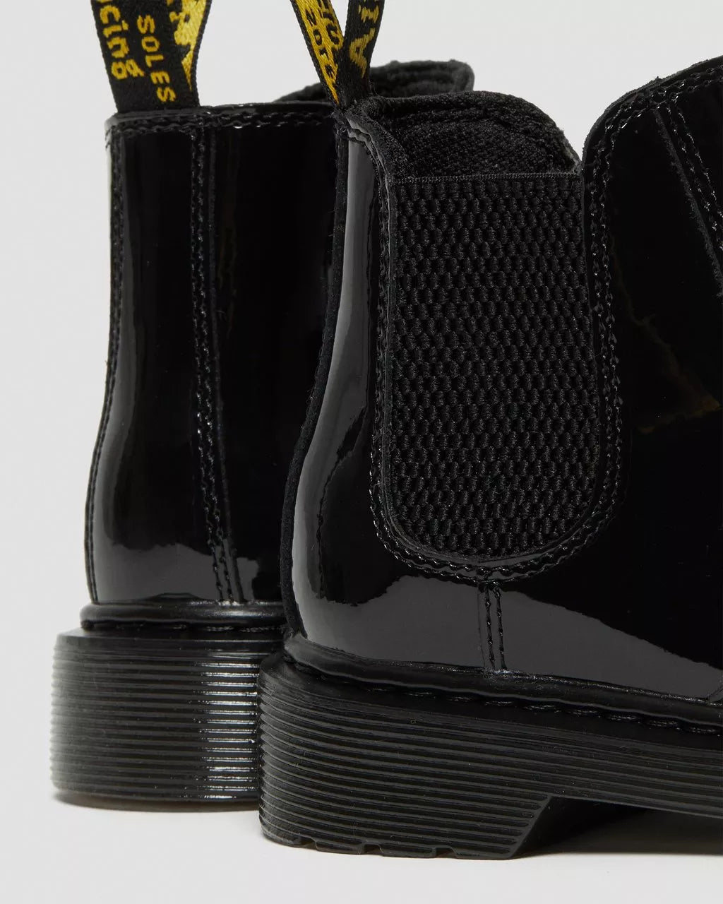DR MARTENS 2976 JUNIOR PATENT LEATHER CHELSEA BOOTS
