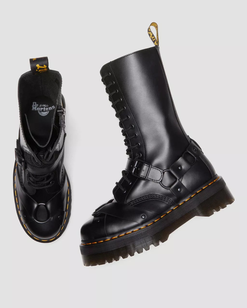 DR MARTENS 1914 Harness Leather Tall Lace Up Platform Boots