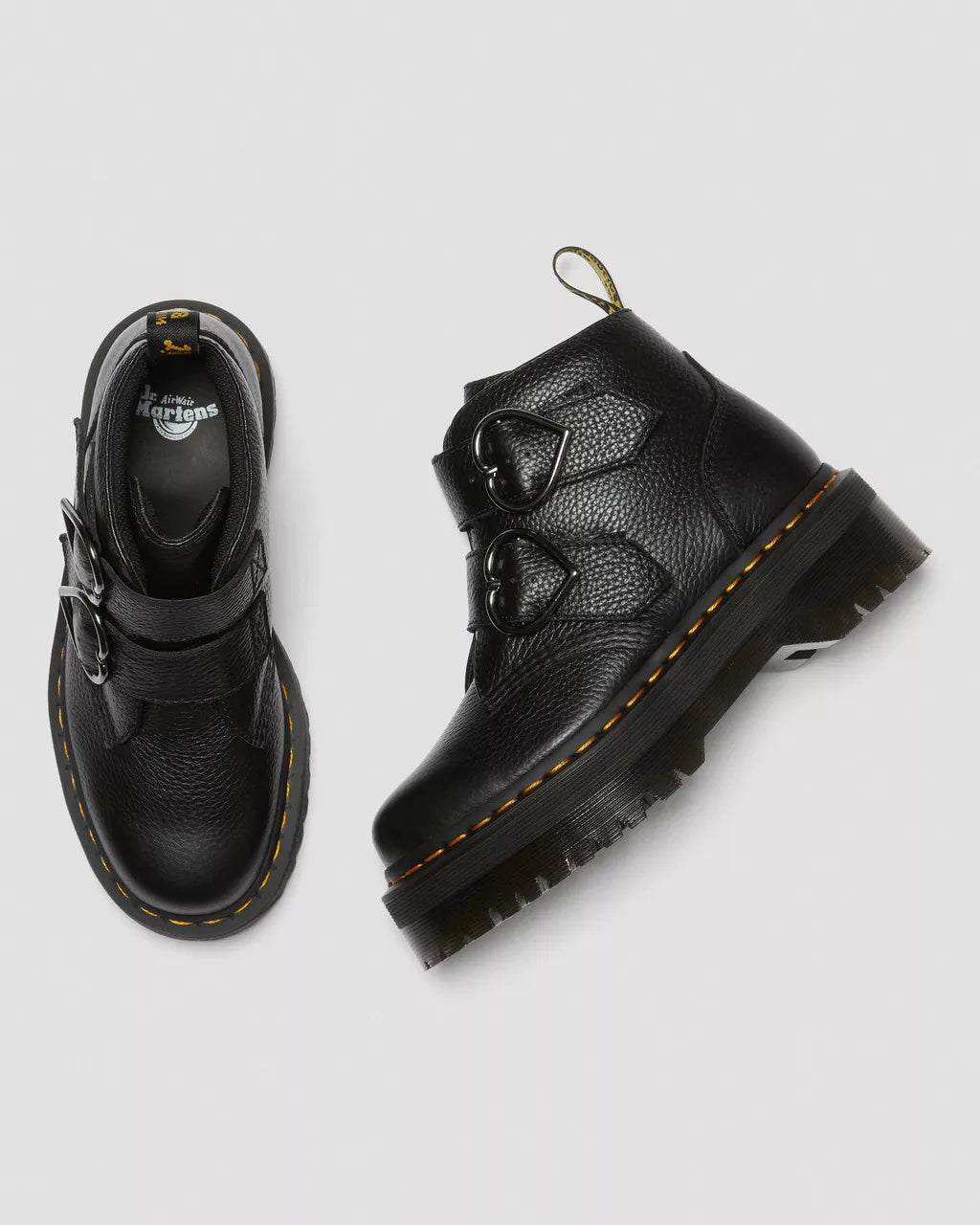 DR MARTENS Devon Heart Leather Platform Boots
