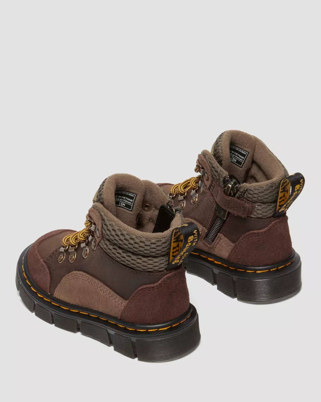 DR MARTENS Toddler Raffe Leather &amp; Suede Boots
