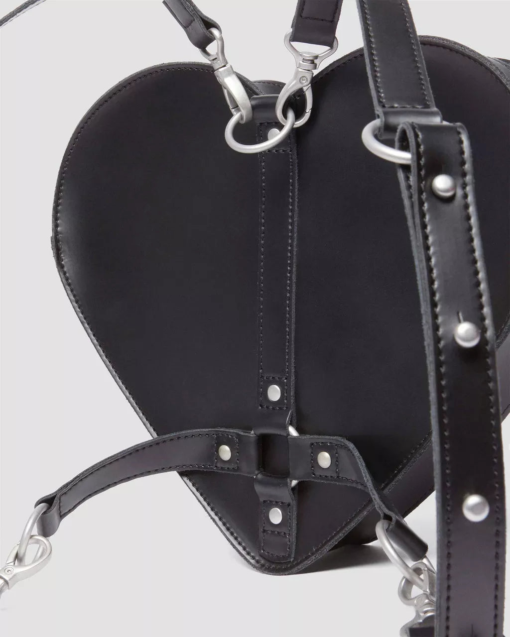 DR MARTENS Brush Off Leather Heart Shaped Bag
