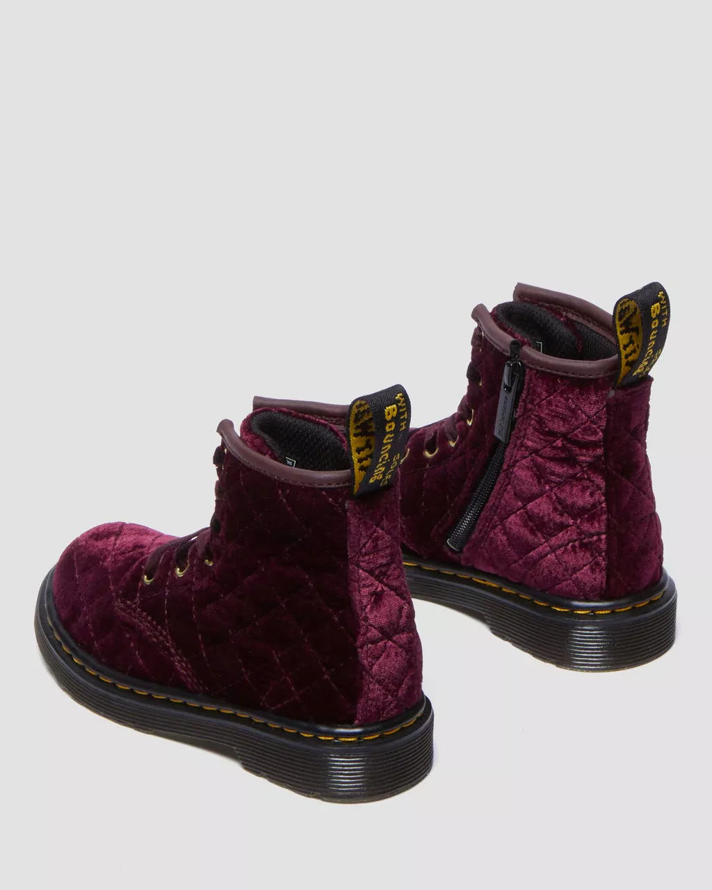 DR MARTENS Toddler 1460 Velvet Lace Up Boots
