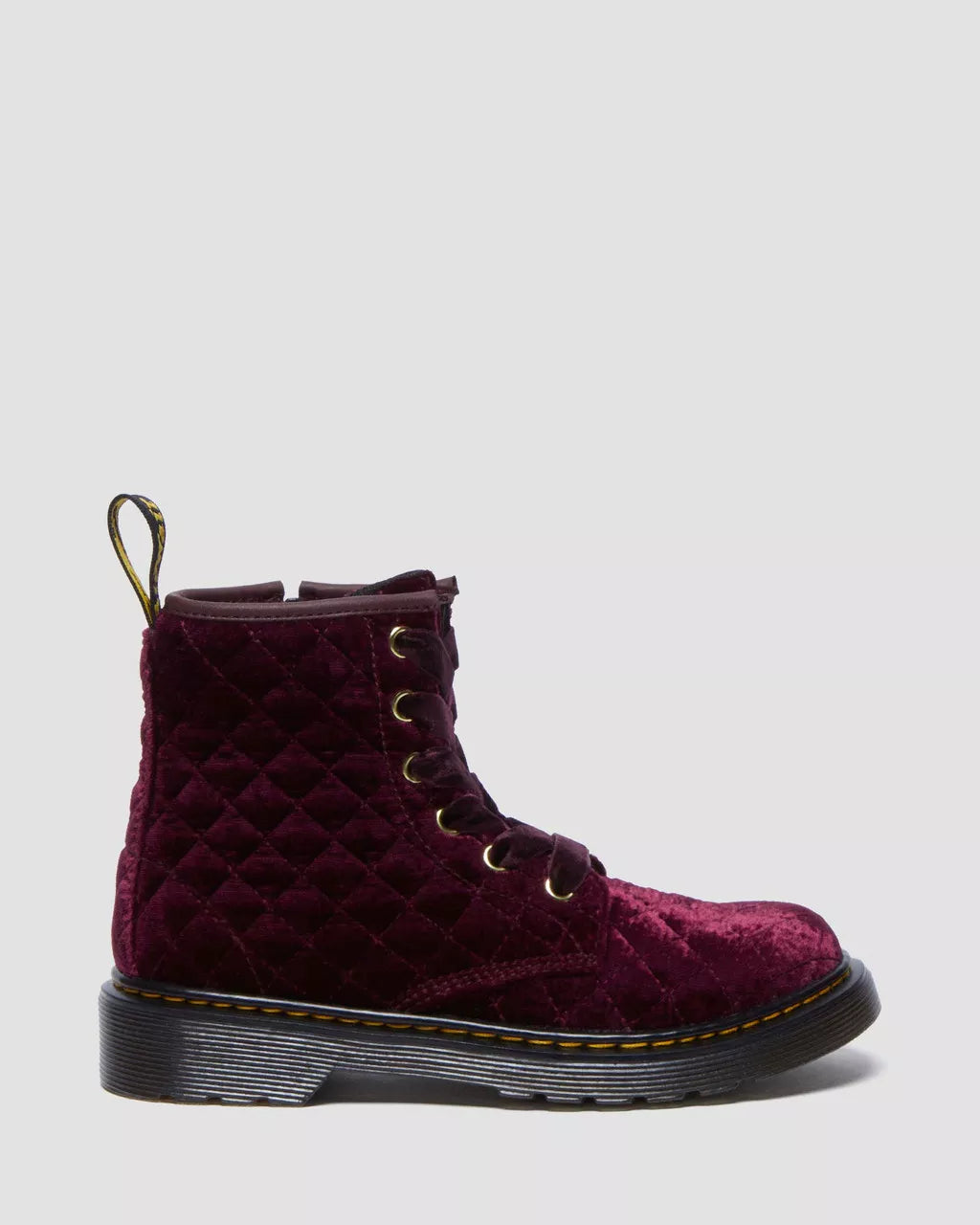 DR MARTENS Junior 1460 Velvet Lace Up Boots