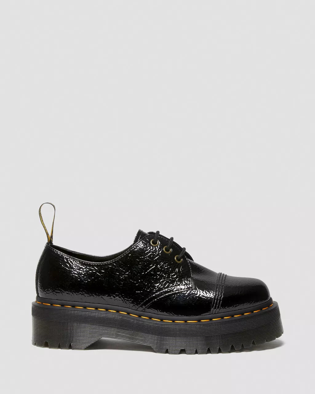 DR MARTENS 1461 Quad Patent Leather Platform Shoes