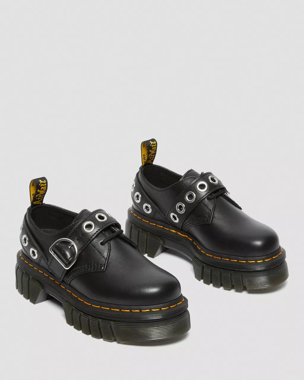 DR MARTENS Audrick Hardware Leather Platform Shoes