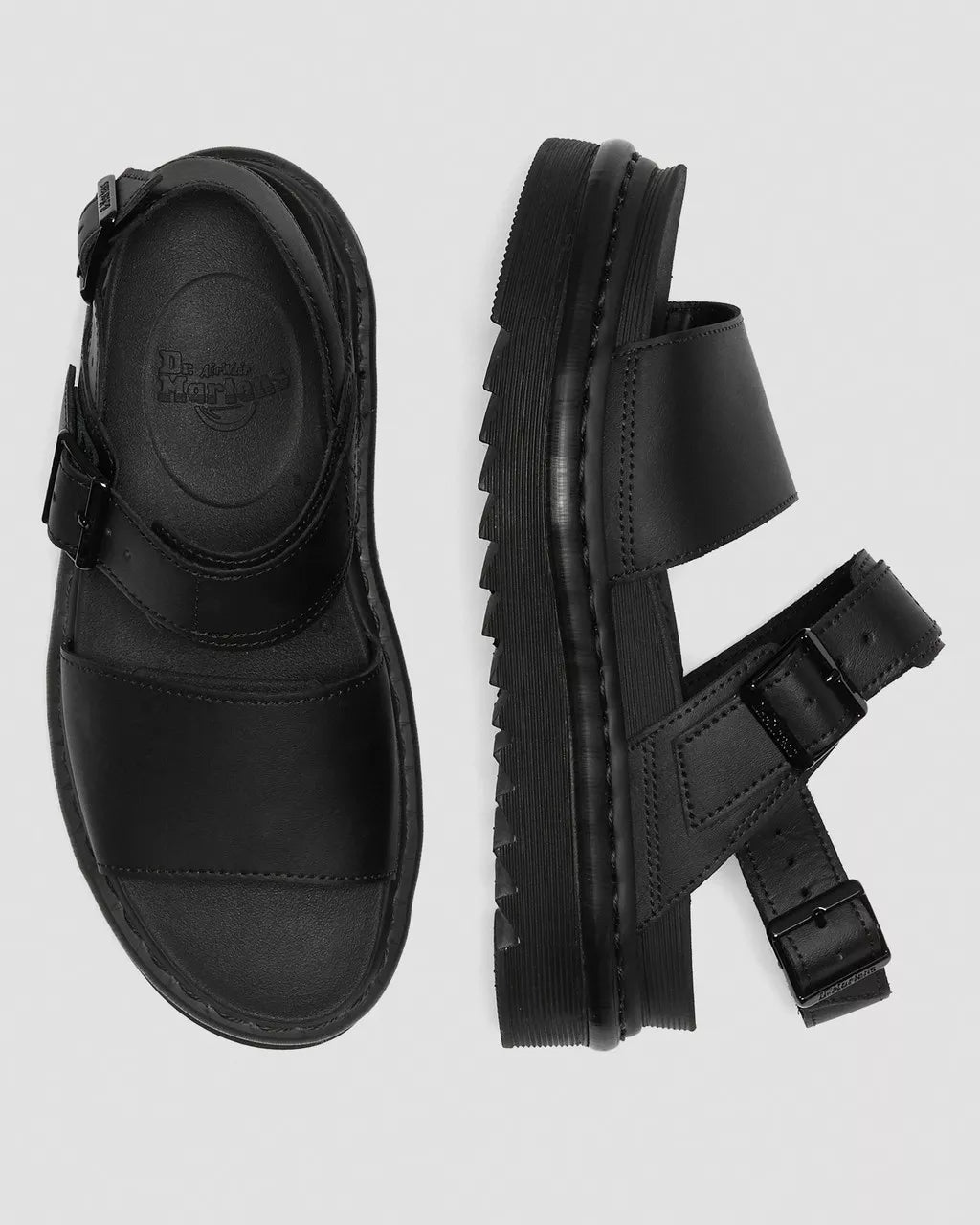 DR MARTENS Voss Hydro Leather Strap Sandals
