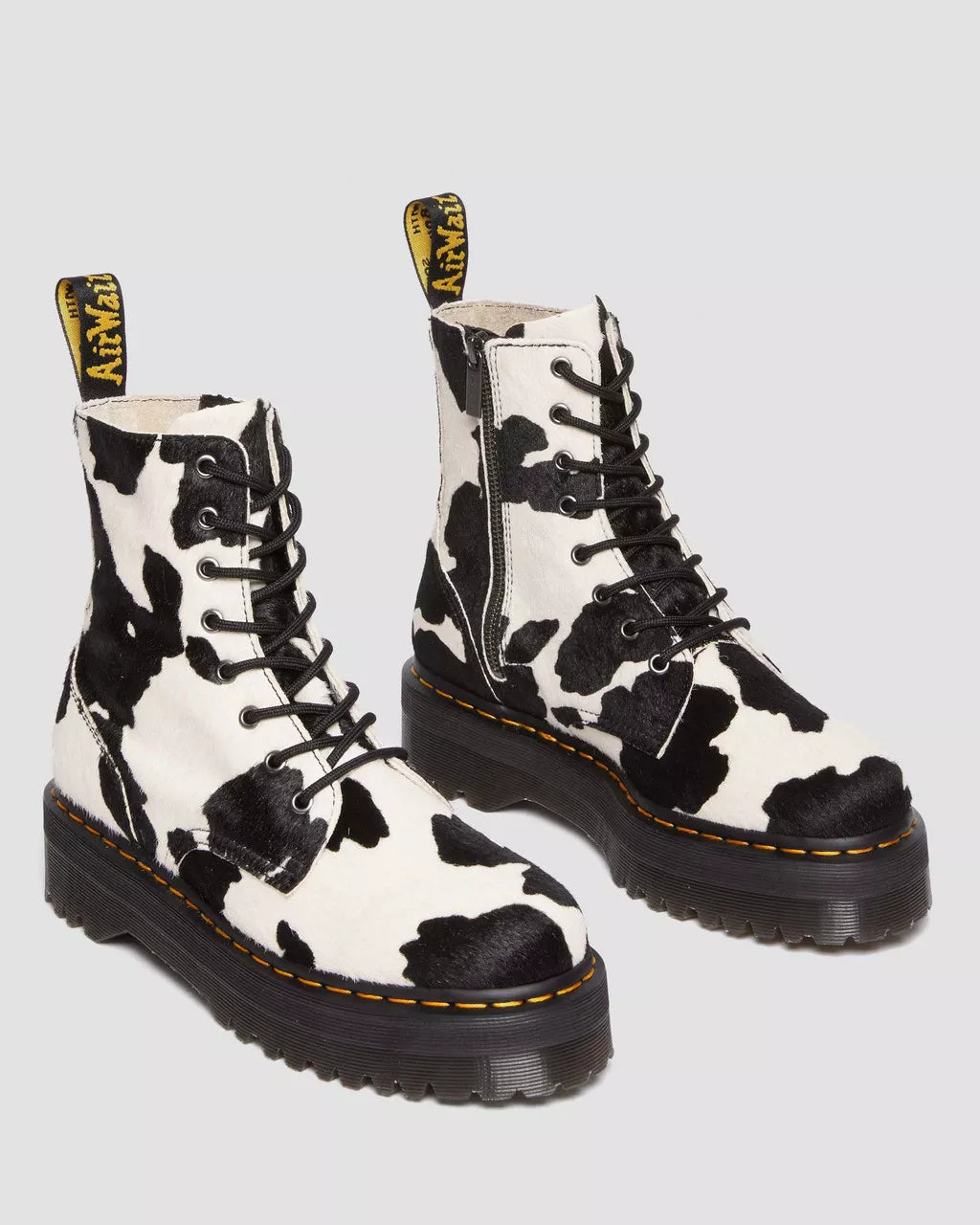 DR MARTENS Jadon Hair-On Cow Print Platform Boots