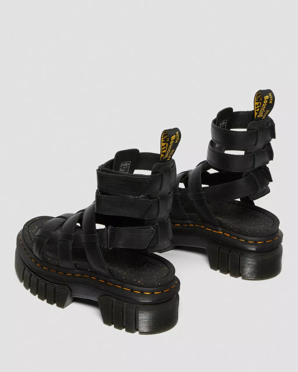 DR MARTENS Ricki Nappa Lux Leather Platform Gladiator Sandals