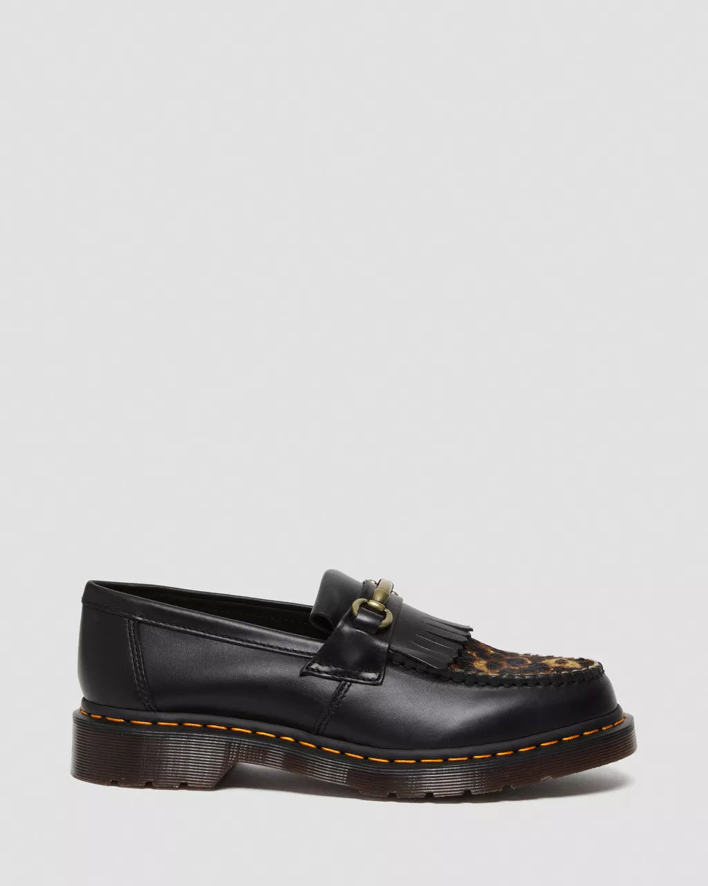 DR MARTENS Adrian Snaffle Leopard Kiltie Loafers