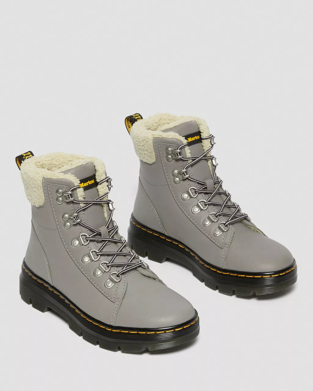 DR MARTENS Combs Faux Fur-Lined Utility Boots
