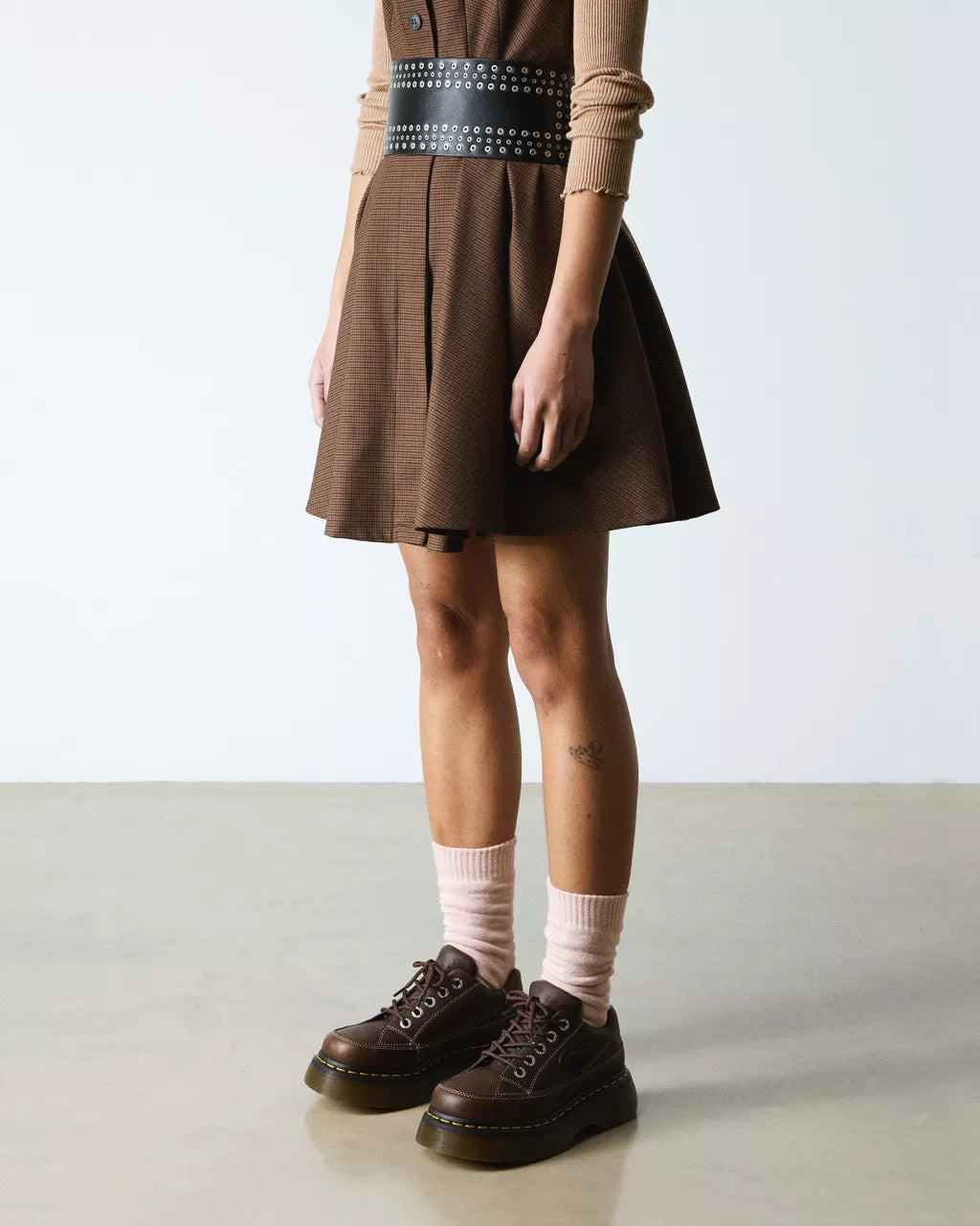 Buzz 5-Eye Grizzly Leather Shoes