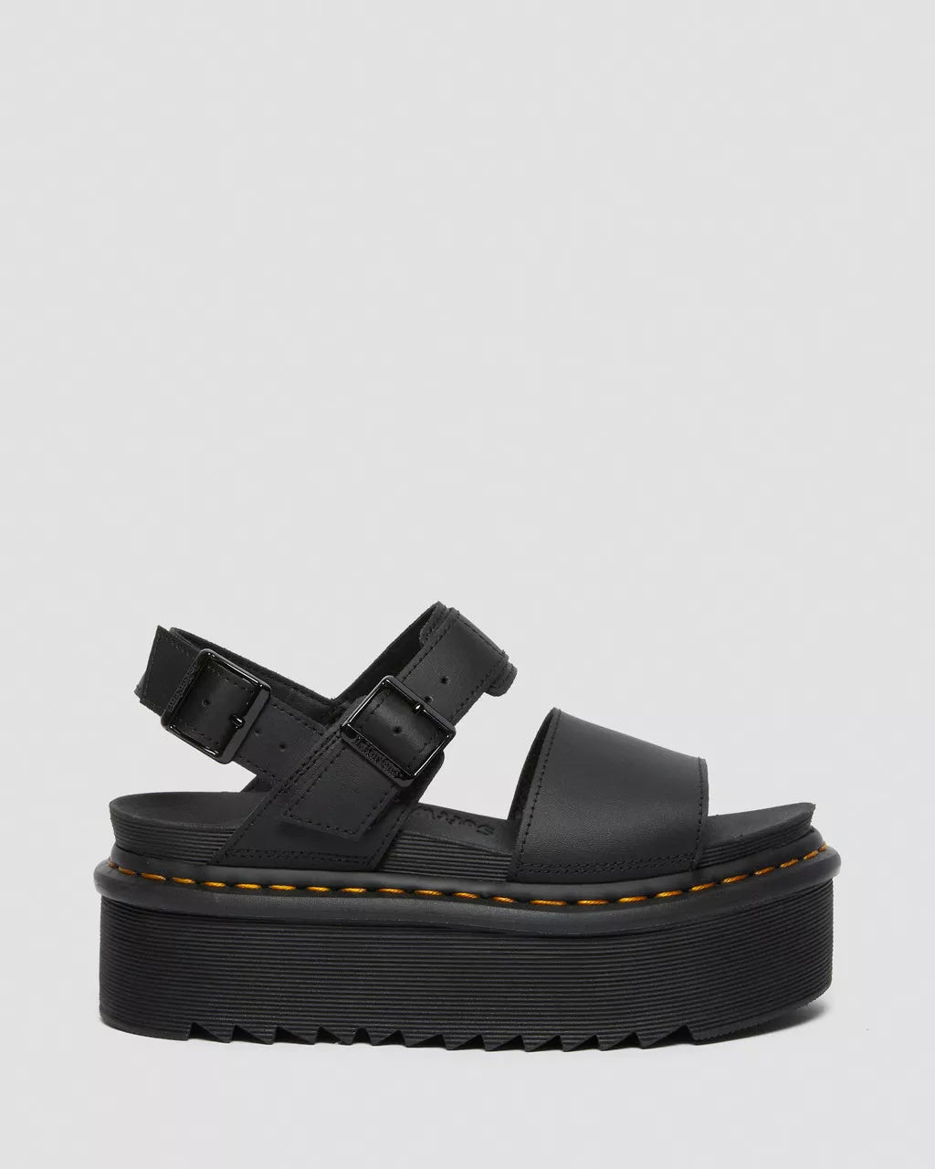 DR MARTENS Voss Quad Leather Strap Platform Sandals