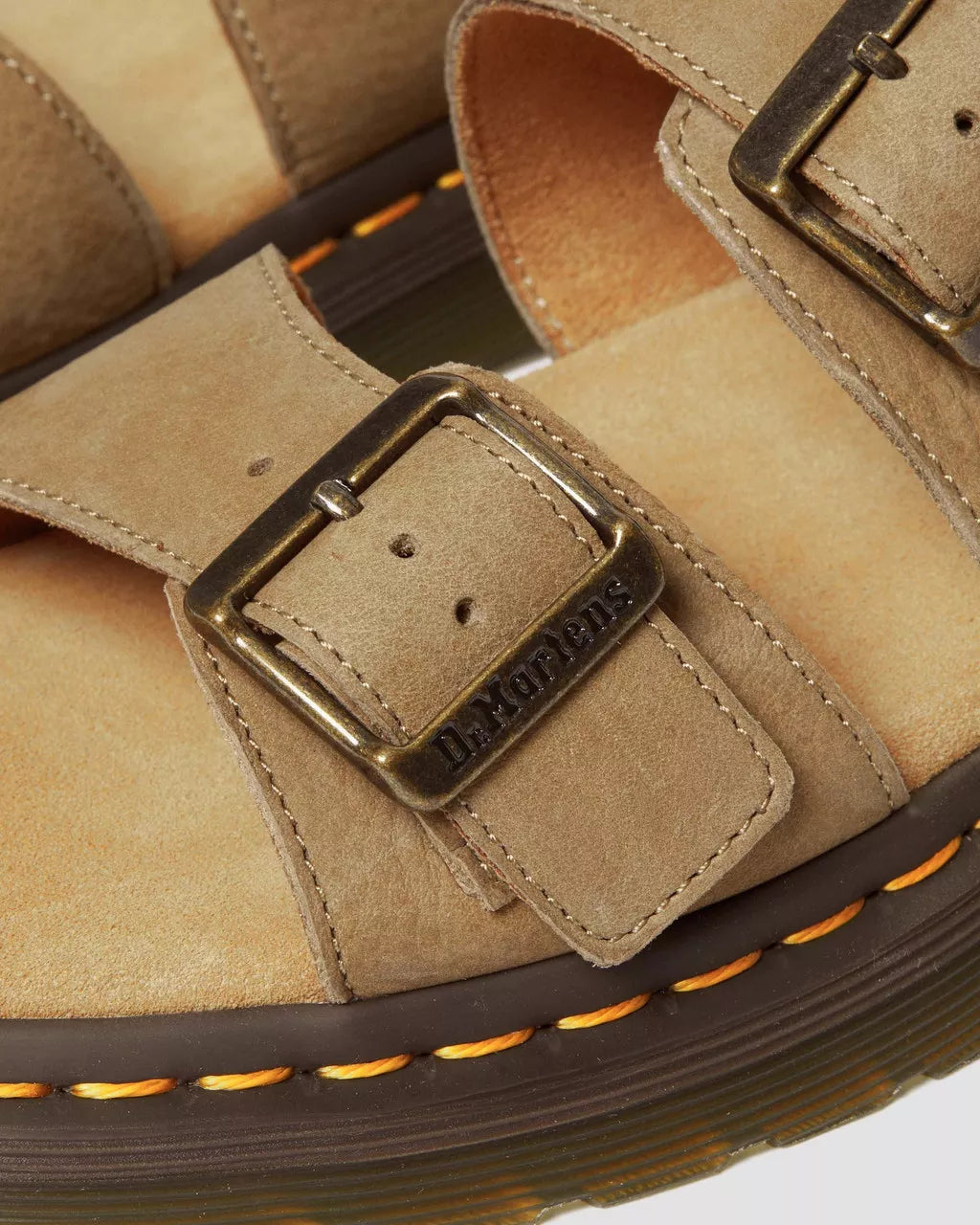 Josef Nubuck Leather Buckle Slide Sandals