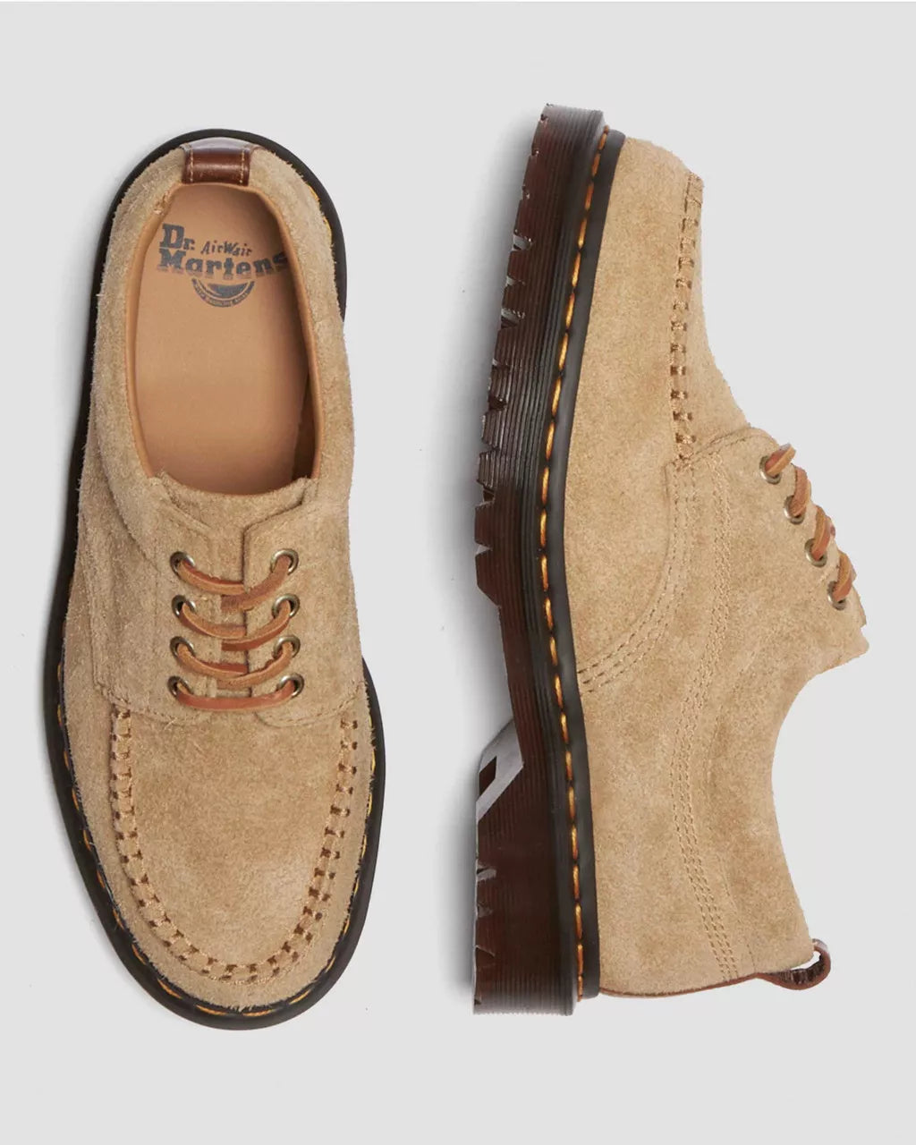 DR MARTENS Lowell Suede Moc Toe Shoes