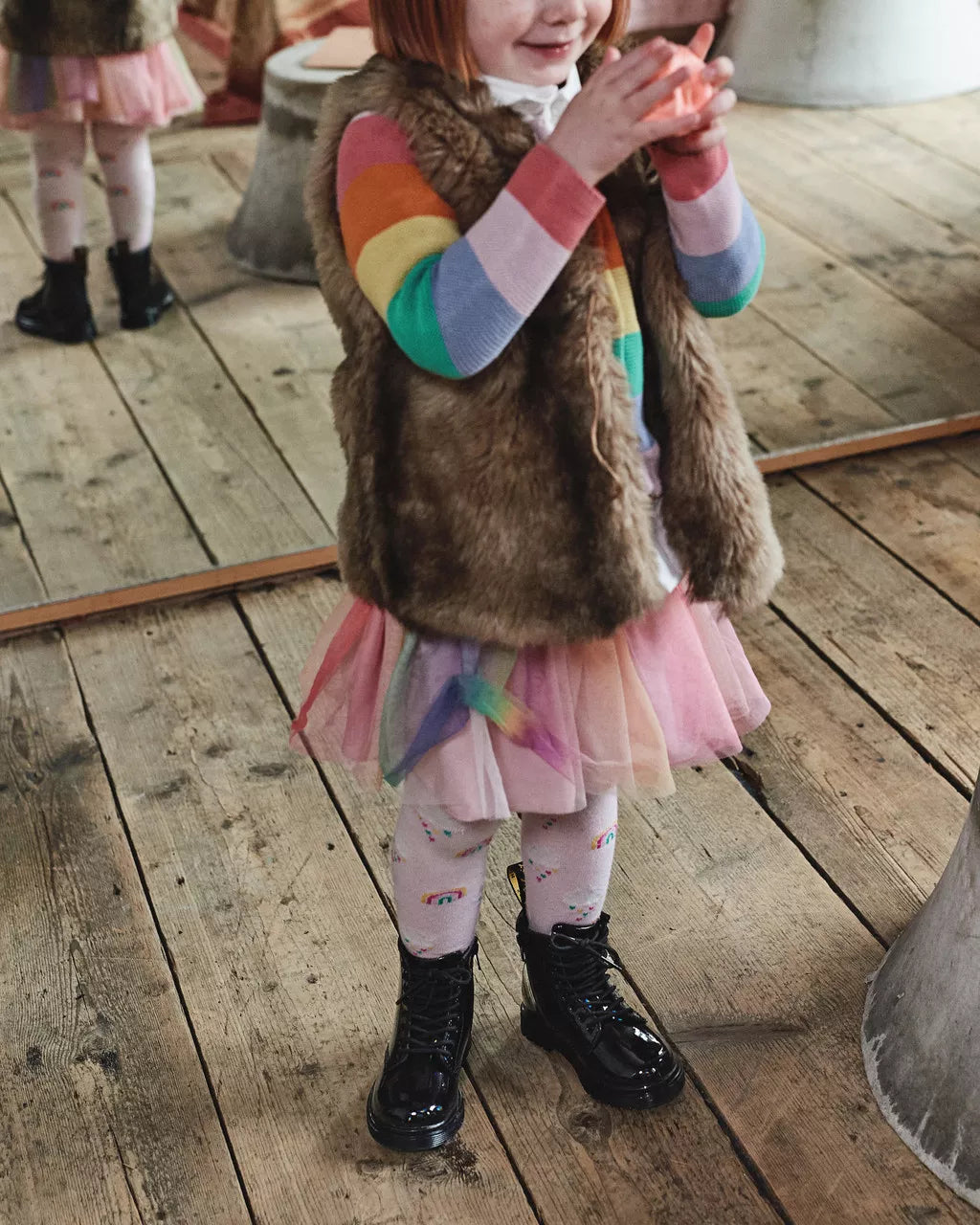 Toddler 1460 Rainbow Leather Lace Up Boots