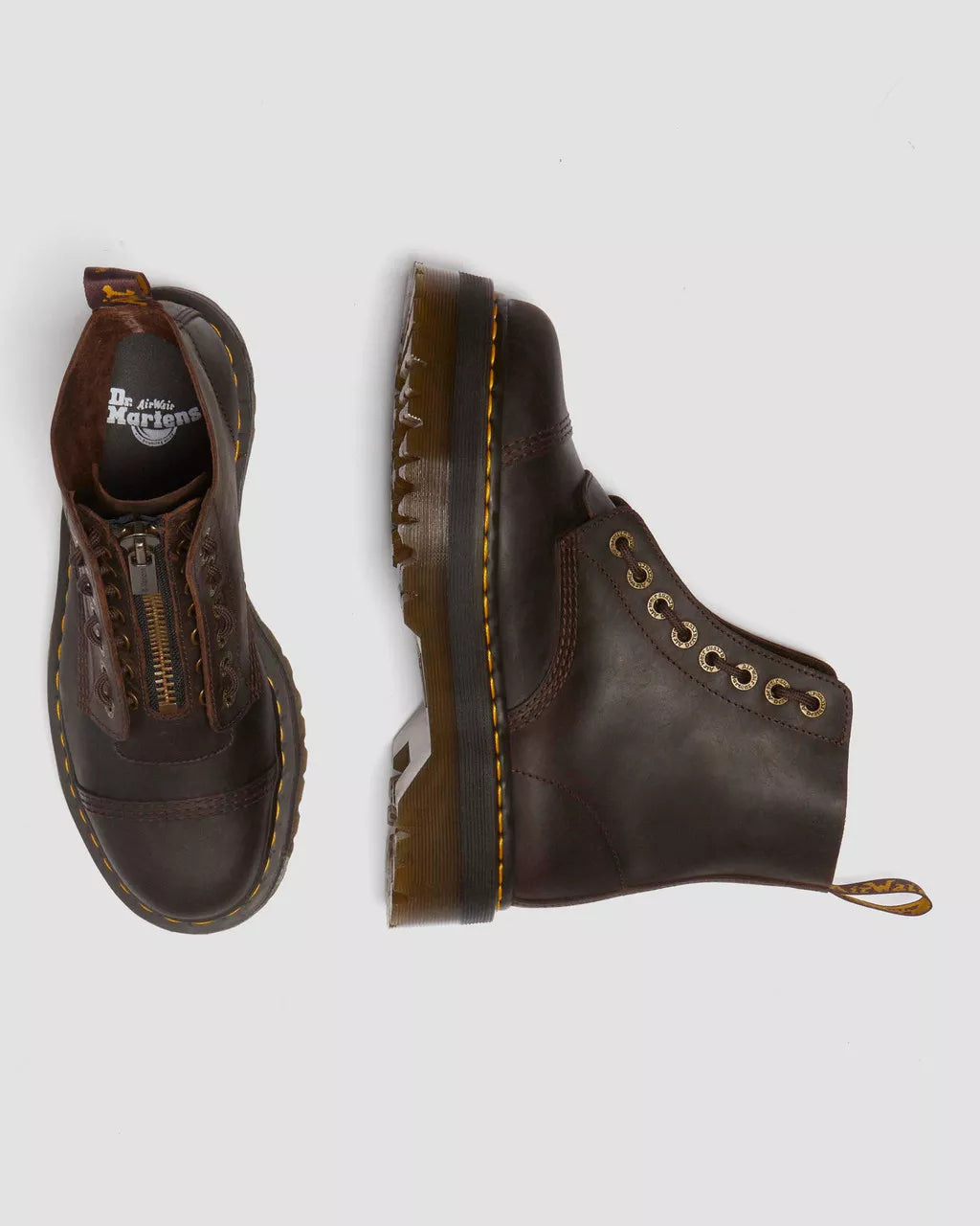 Sinclair Crazy Horse Leather Platform Boots