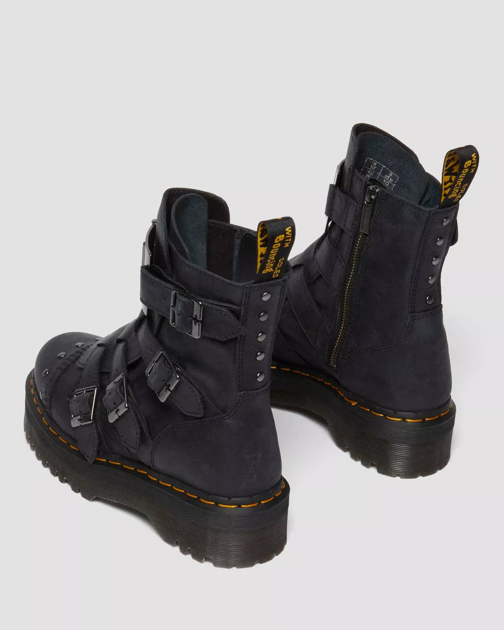 Jadon Hinge Buckle Leather Platform Boots