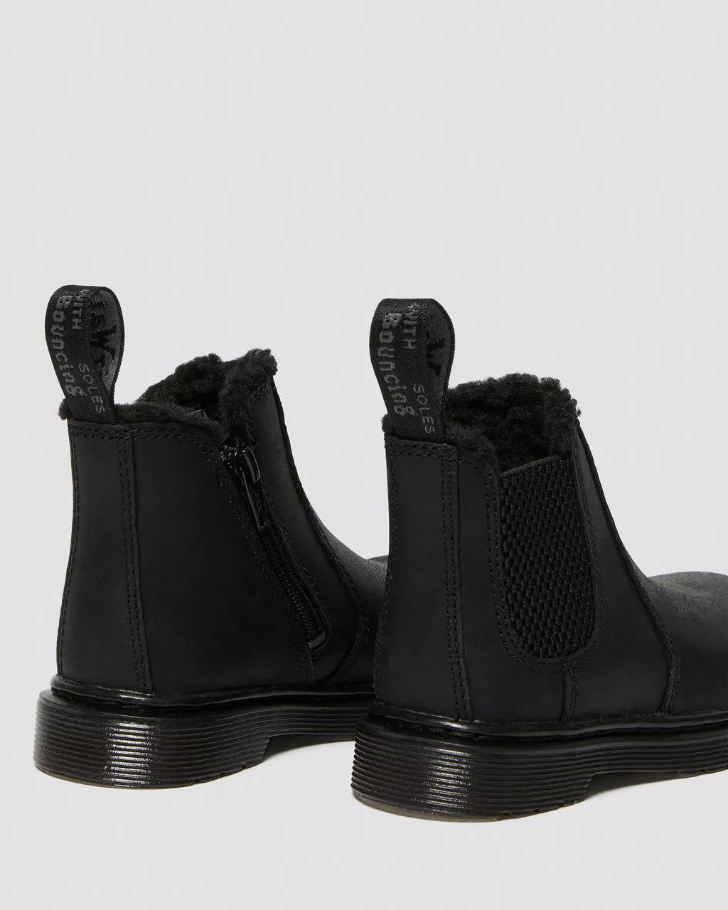 DR MARTENS Toddler 2976 Leonore Faux Fur Lined Chelsea Boots