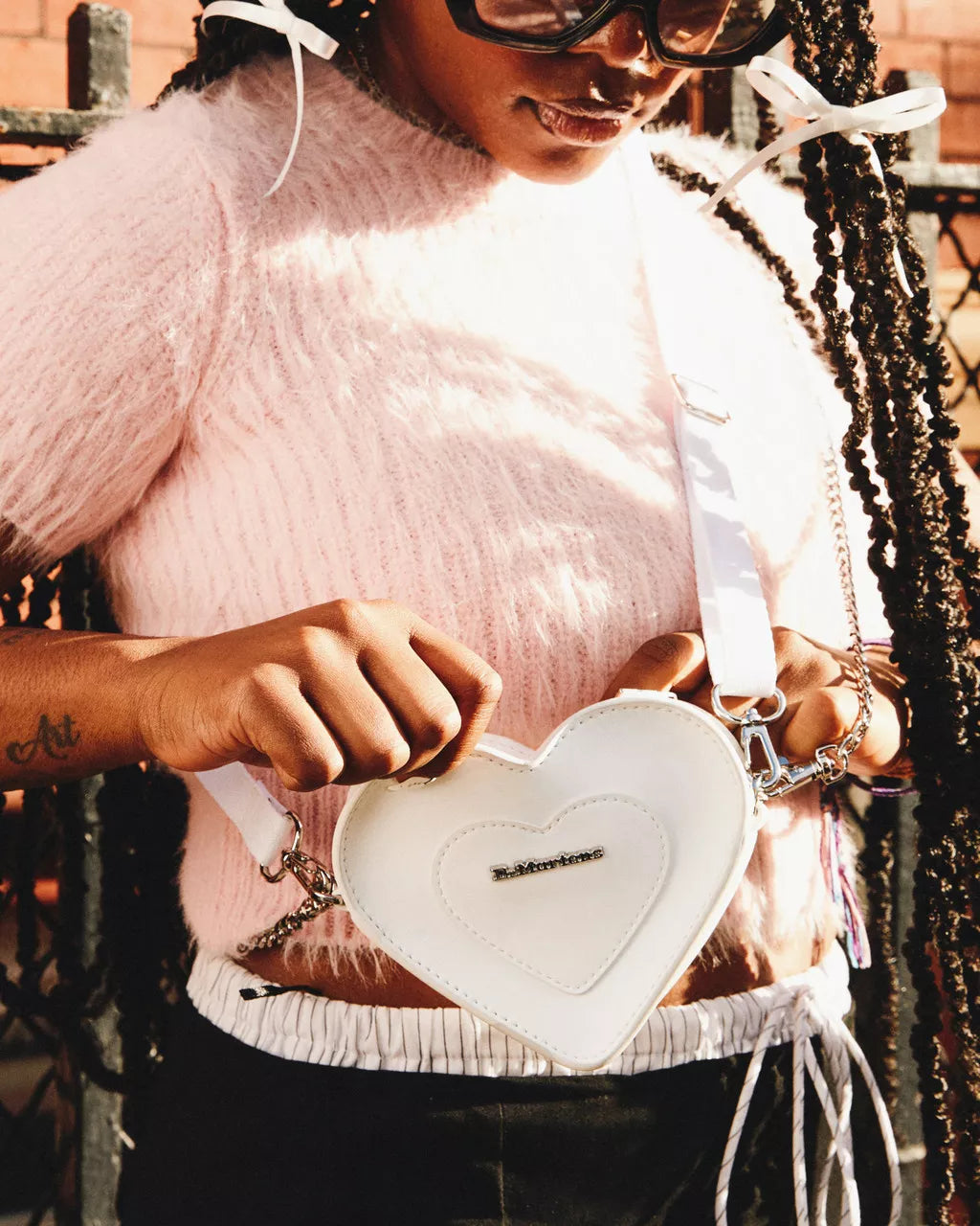 DR MARTENS Vegan Mini Heart Shaped Bag