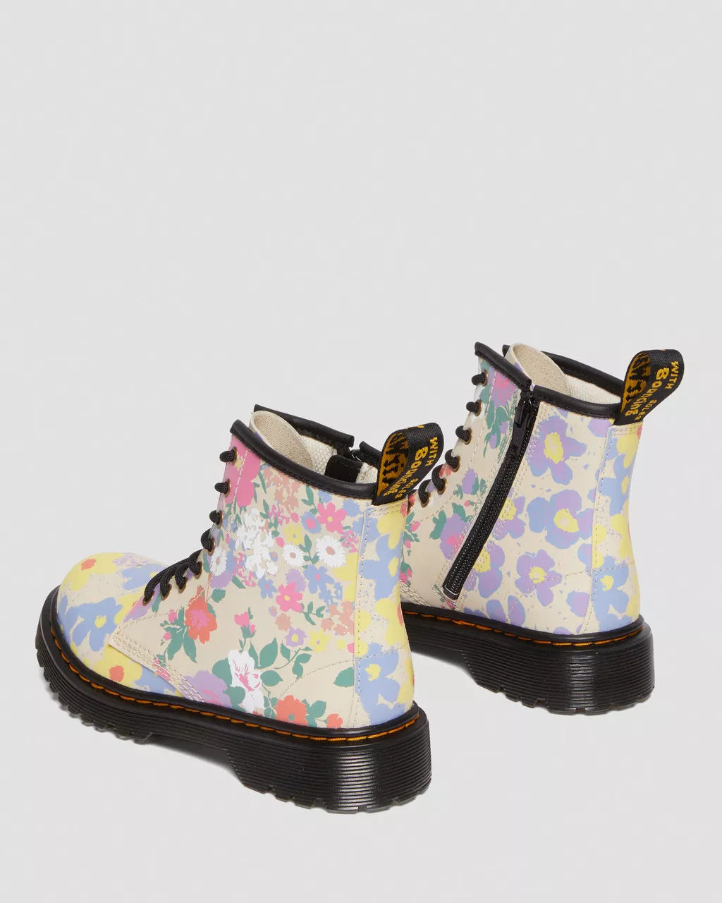 Junior 1460 Floral Mash Up Hydro Leather Lace Up Boots