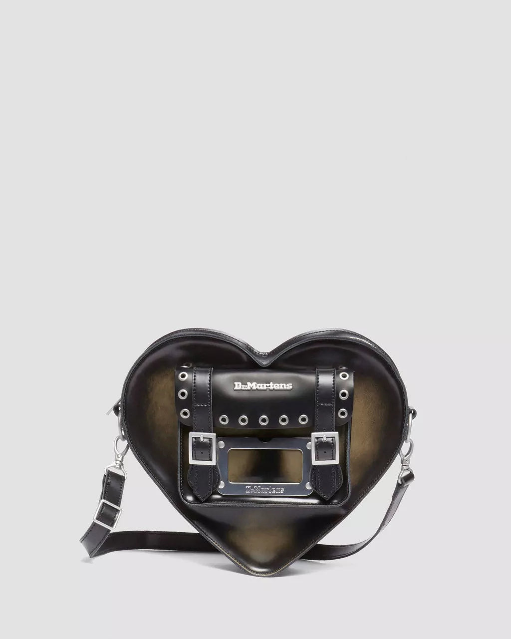 DR MARTENS Brush Off Leather Heart Shaped Bag