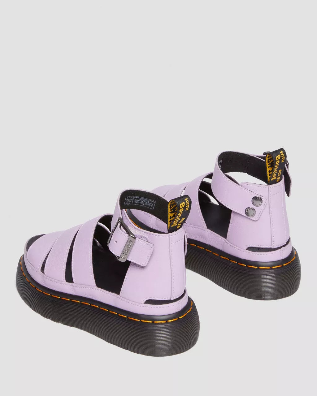 DR MARTENS Clarissa II Pisa Leather Strap Platform Sandals