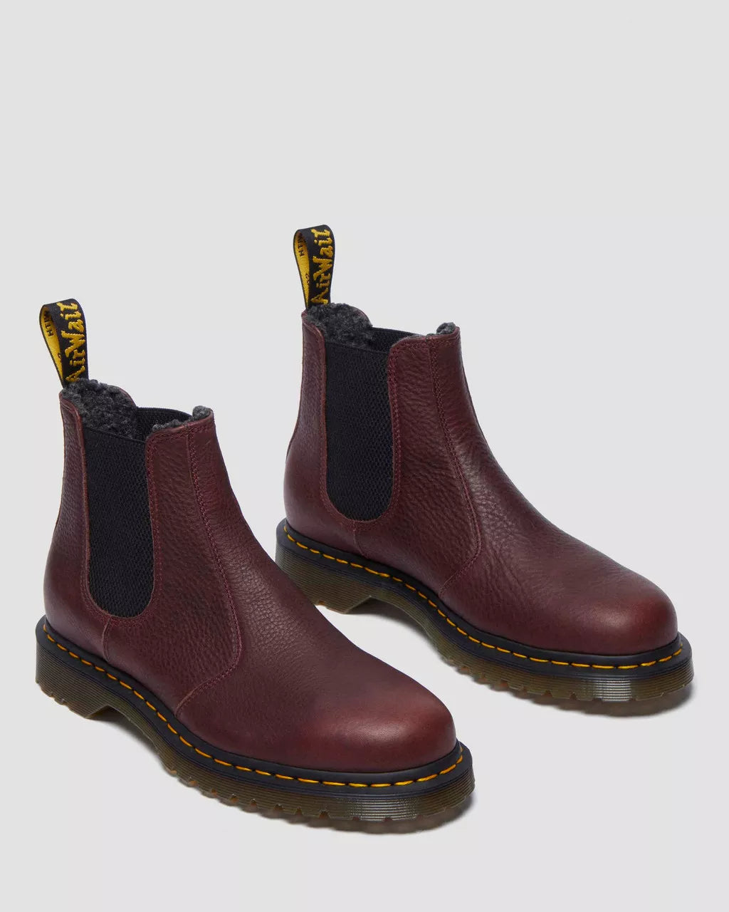 2976 Faux Fur Lined Grizzly Leather Chelsea Boots