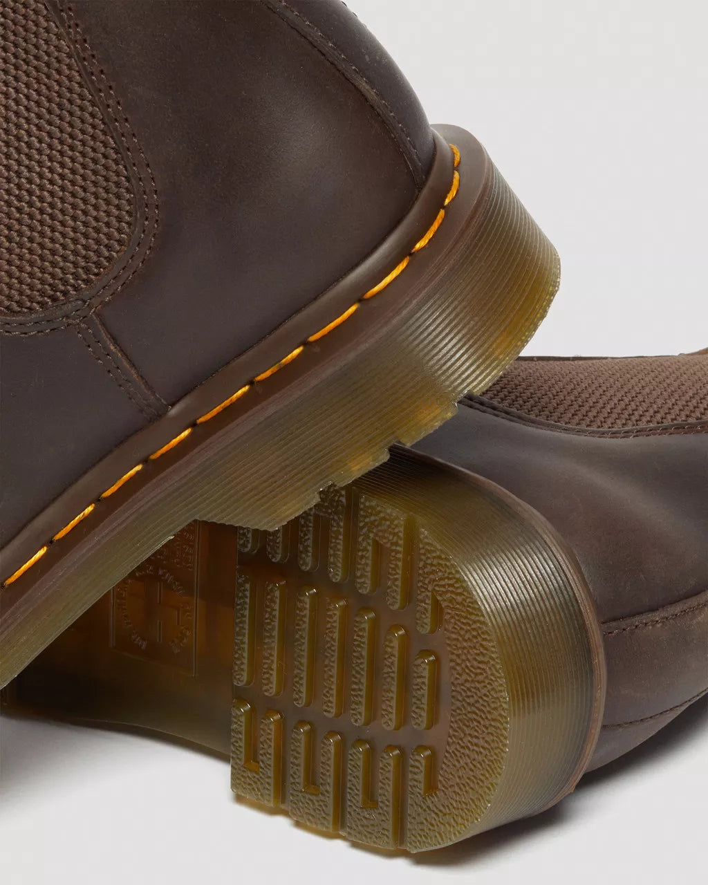 2976 Yellow Stitch Crazy Horse Leather Chelsea Boots