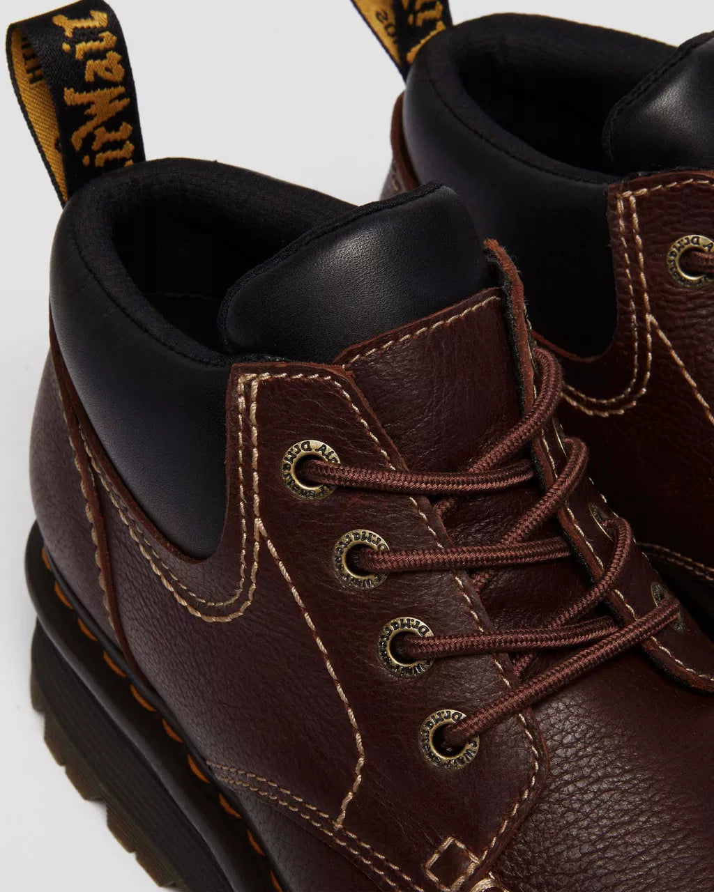 Zebzag Leather Casual 4-Eye Lace-Up Boots