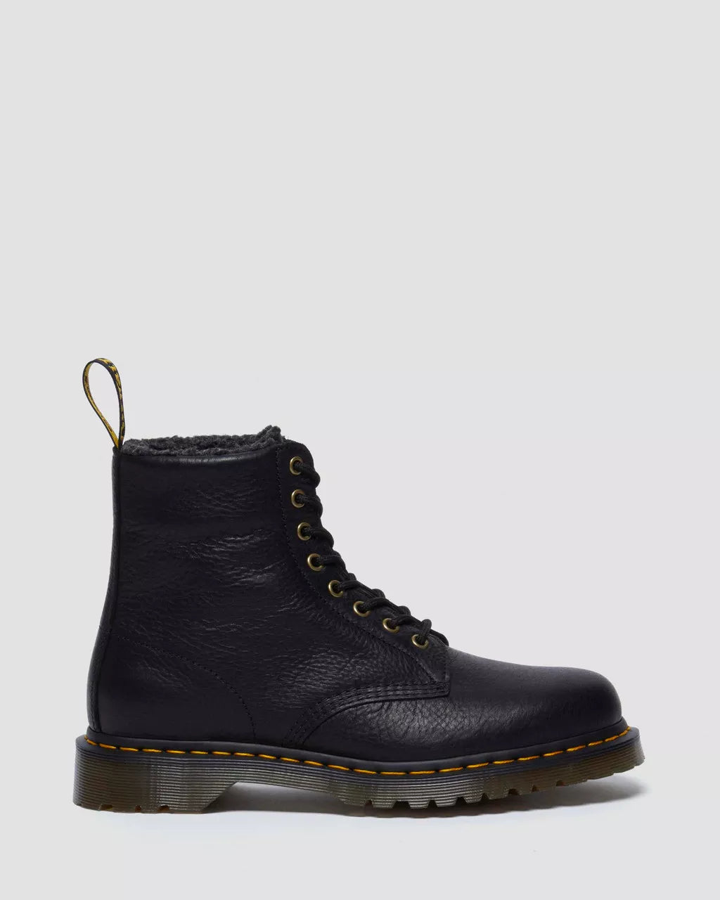 1460 Faux Fur Lined Grizzly Leather Lace Up Boots