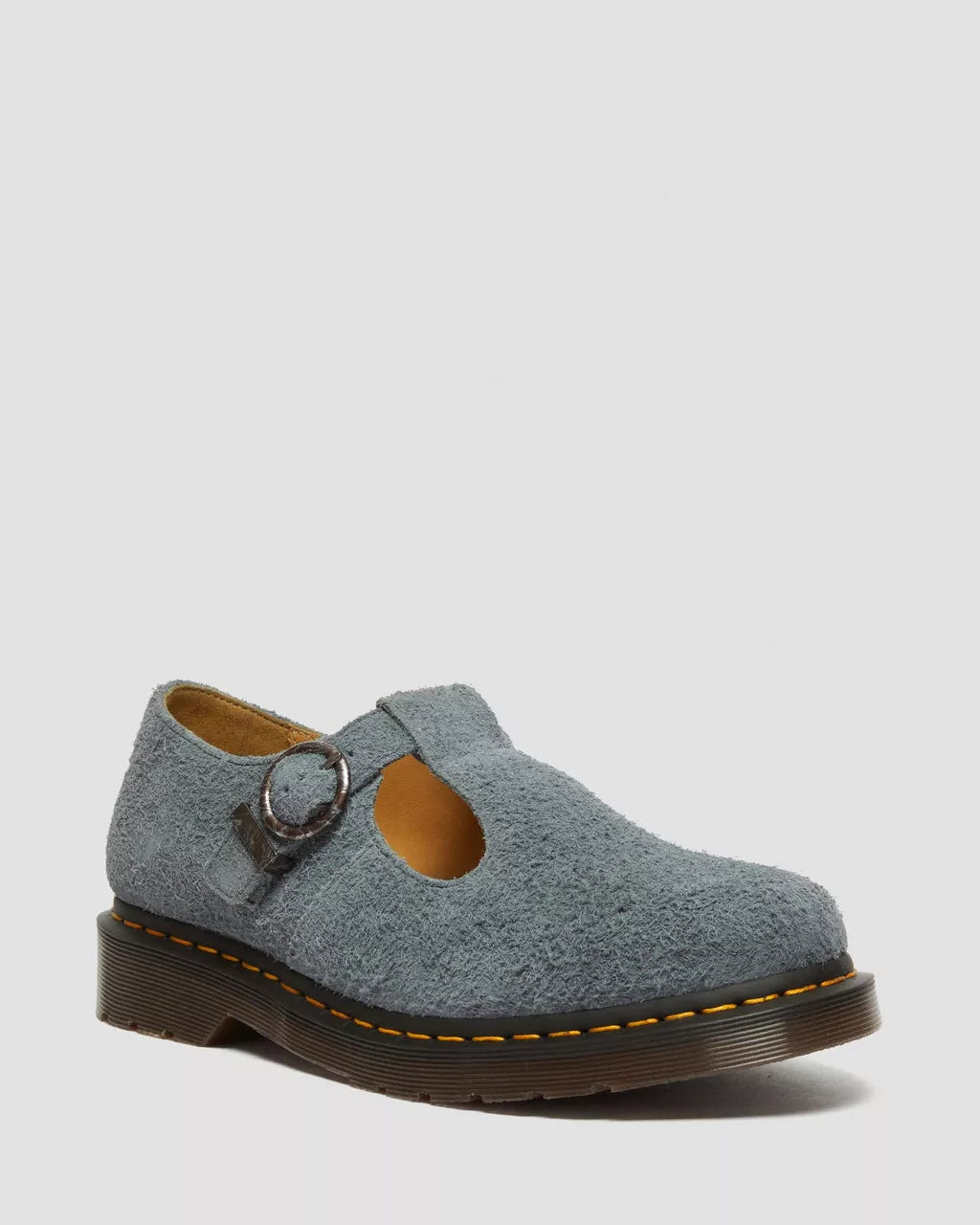 DR MARTENS T Bar Napped Leather Shoes