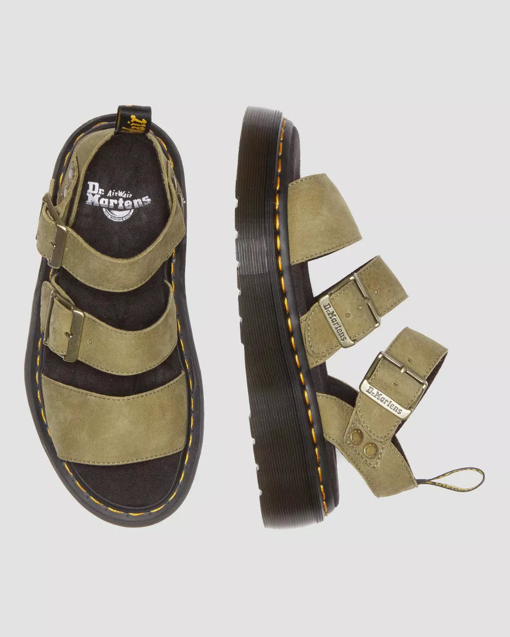Gryphon Tumbled Nubuck Leather Platform Sandals
