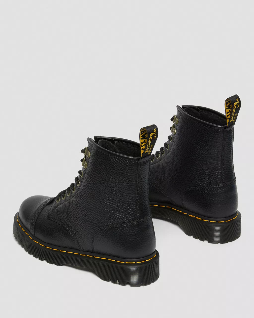 DR MARTENS 1460 Bex Faux Fur-Lined Leather Lace Up Boots